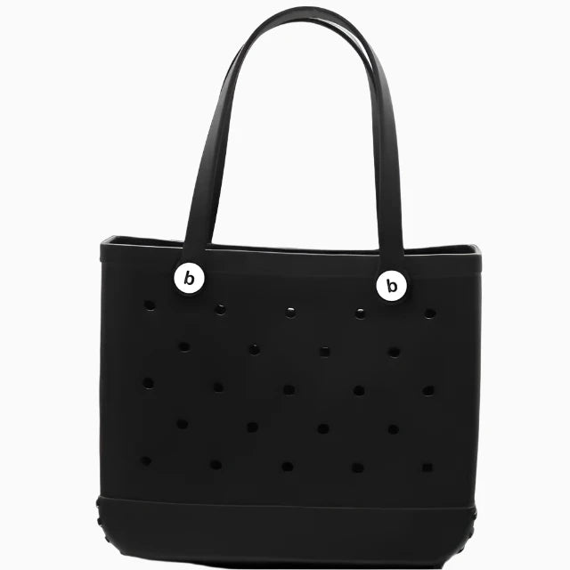 EVA Black Silicone Rubber Beach Tote Bag