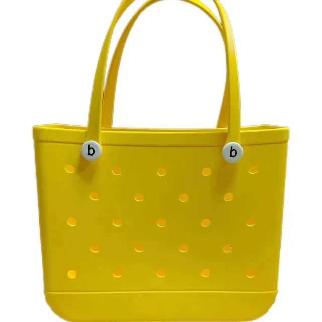 EVA Yellow Silicone Rubber Beach Tote Bag