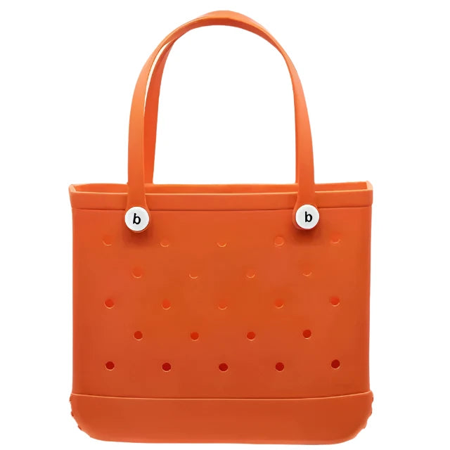 EVA Orange Silicone Rubber Beach Tote Bag