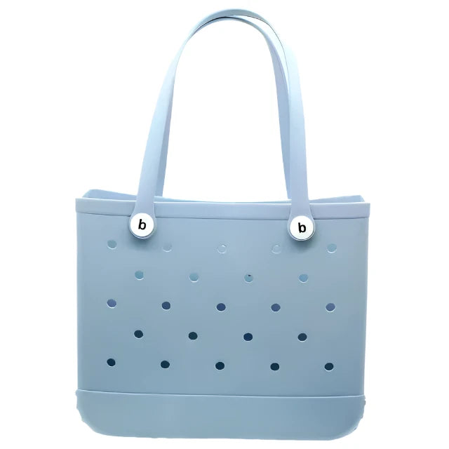 EVA Sky Blue Silicone Rubber Beach Tote Bag