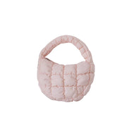 Blush Pink Quilted Puffer Mini Bag