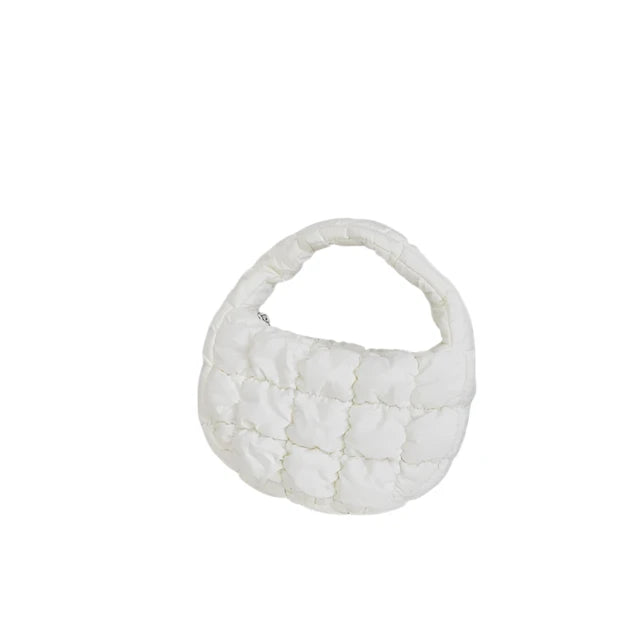 Ivory Quilted Puffer Mini Bag