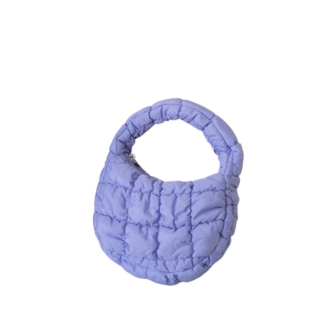 Lavender Quilted Puffer Mini Bag