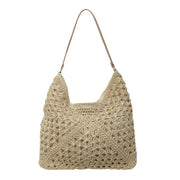 Vintage Neutrals Crocheted Shoulder Bag, Oatmeal