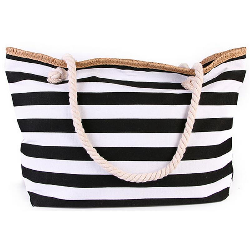 Monogrammed Striped Tote Bags - Charming Chick