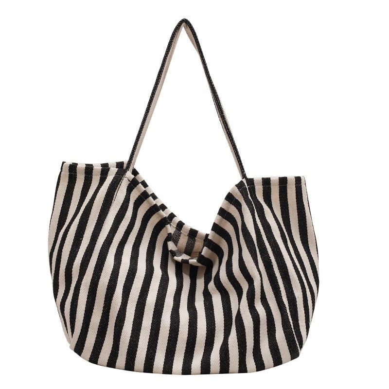 Buy Shoulder Bags for Women Black and White Striped Online In