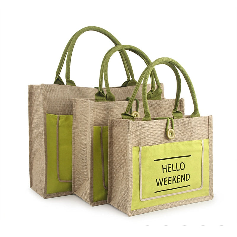 Hello weekend tote online bag