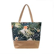 Tropical Print Canvas Tote Beach Bag, 101