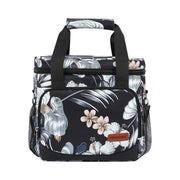 Floral Print Insulated Cooler Bag, Black/White