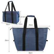 Large Capacity Folding Cooler Bag, Navy