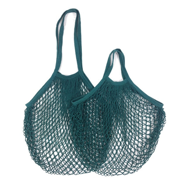 Emerald Cotton Mesh Beach Bag Tote