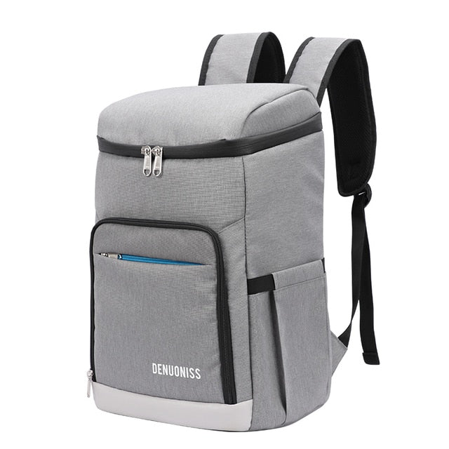 Large Cooler Thermal Backpack, Gray