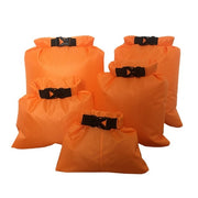 5-Piece Waterproof Swim Bags, Orange