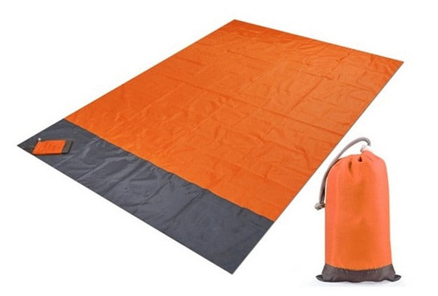 Lightweight Waterproof Beach and Picnic Mat, Orange