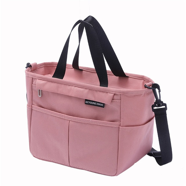 Thermal Lunch Bag with Removable Strap, Pink