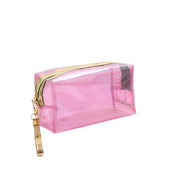 Sparkly Transparent Make-Up Bag, Pink