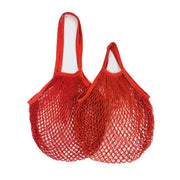 Red Cotton Mesh Beach Bag Tote