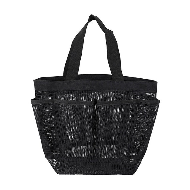 Functional 8-Pocket Mesh Beach Bag, Front View